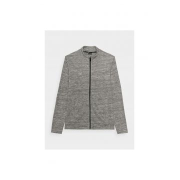 Bluza sport barbati  guler inalt - gri - micropolar - croiala regular -