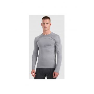 Bluza sport barbati -  lenjerie termoactiva fara cusaturi - gri - poliester - Gri