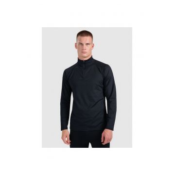 Bluza sport barbati  termica - neagra - poliester - Negru