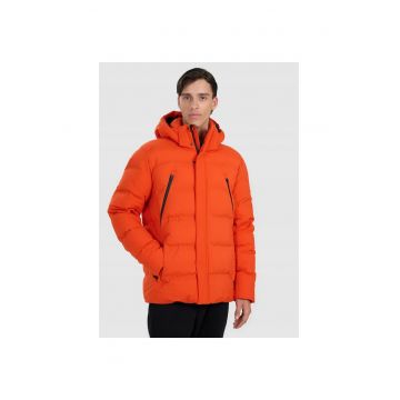 Geaca trekking barbati -  poliester - rosie