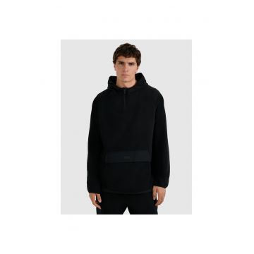 Hanorac sport barbati  regular - negru - fleece - tehnologie 4FWarm