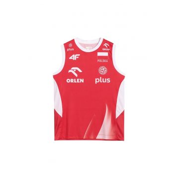 Maiou volei femei  material sintetic - rosu/alb