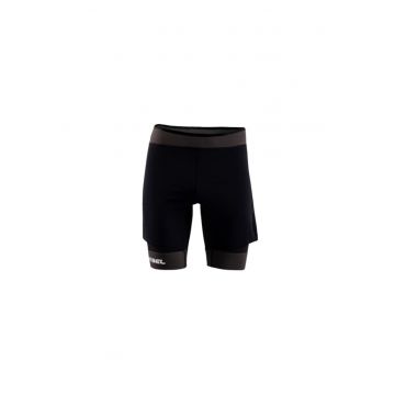 Pantaloni scurti barbati 2 in 1 -  Samba - negru-gri inchis