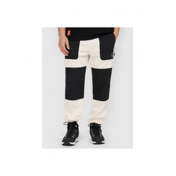 Pantaloni sport barbati -  poliester - bej/negru