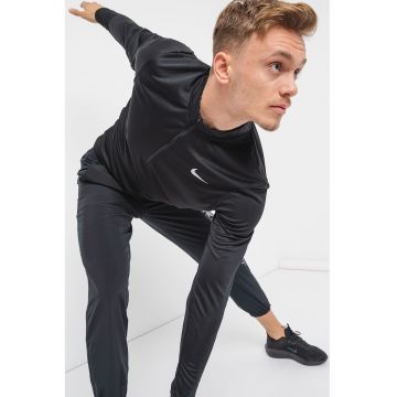 Bluza cu fenta cu fermoar - pentru alergare - Negru