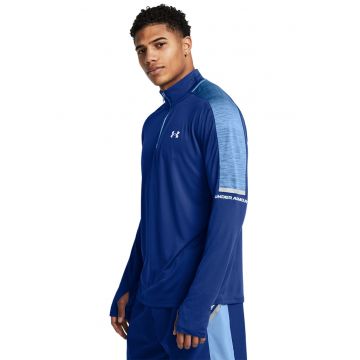 Bluza cu fenta cu fermoar pentru fitness Core+ Tech - Albastru royal/Albastru deschis