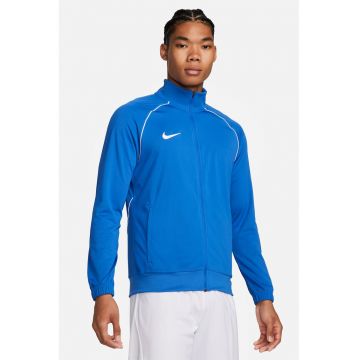 Bluza cu fermoar si guler mediu pentru fotbal - Alb/Albastru royal