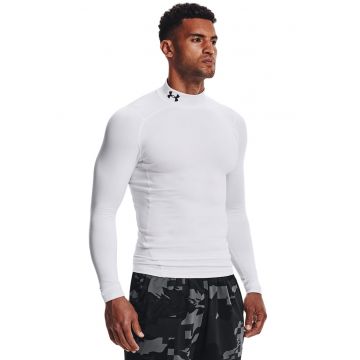 Bluza de compresie pentru antrenament Mock - Alb/Negru