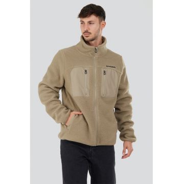 Bluza de trening cu fermoar - Bej