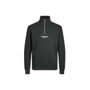 Bluza JACK &JONES Vesterbro Qtr Zip 36075 - Gri inchis