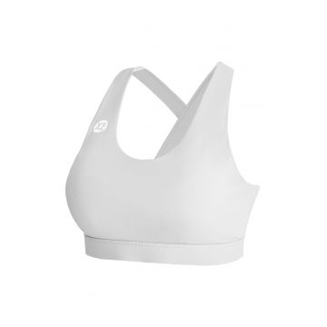 Bustiera cu bretele incrucisate pentru fitness ICONE 29007 - Alb