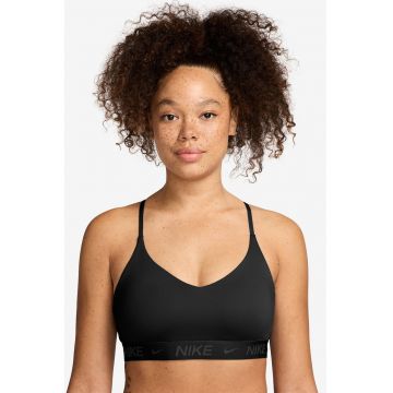 Bustiera cu sustinere minima si tehnologie Dri-FIT pentru fitness Indy - Negru