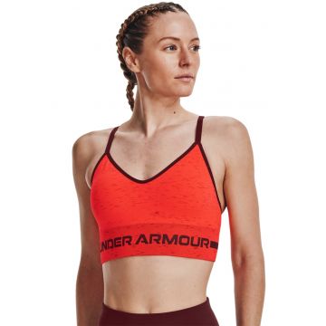 Bustiera fara cusaturi - cu barete ajustabile pentru antrenament - Portocaliu mandarina