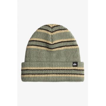 Caciula cu model in dungi - pentru schi - Gri/Verde aquamarin