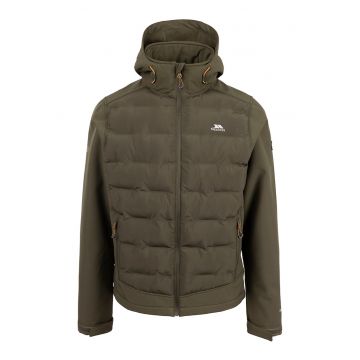 Geaca softshell cu gluga - pentru trekking Alwero - Verde masliniu