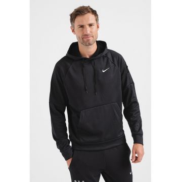 Hanorac cu maneci raglan - pentru fitness Therma - Negru