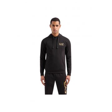 Hanorac  EA7 Logo Hood 38731 - Auriu/Negru