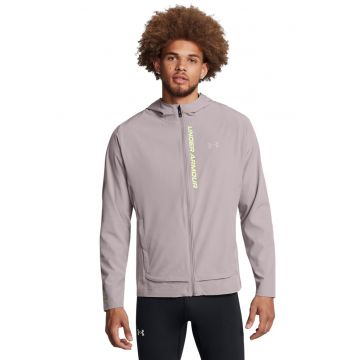 Jacheta slim fit pentru alergare OutRun The Storm - Maro taupe deschis