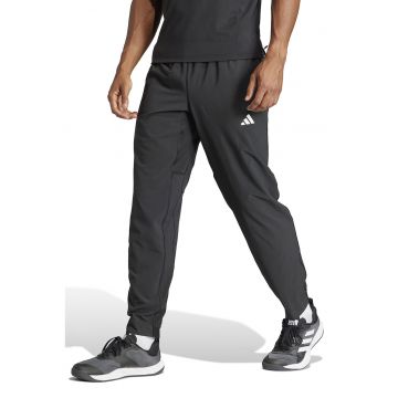 Pantaloni cu model uni pentru fitness - Negru stins