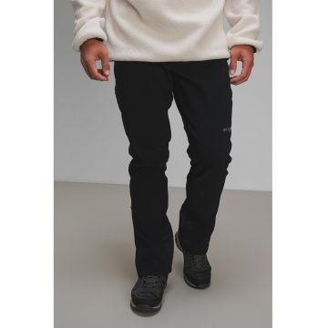 Pantaloni cu talie ajustabila - pentru drumetii Omni-Heat Infinity Softshell - Negru stins