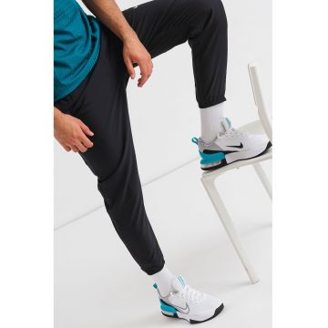 Pantaloni cu tehnologie Dri-Fit - pentru alergare - Negru/Argintiu