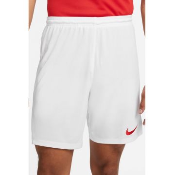 Pantaloni scurti cu tehnologie Dri-FIT pentru fotbal Park III - Alb/Rosu inchis