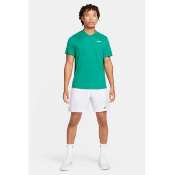 Pantaloni scurti cu tehnologie Dri Fit pentru tenis Court Victory - Negru/Alb optic
