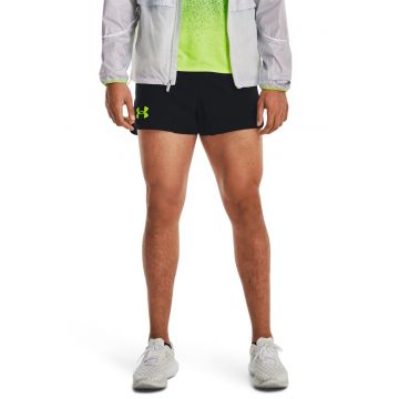 Pantaloni scurti pentru alergare Lighter Than Air - Negru/Verde lime
