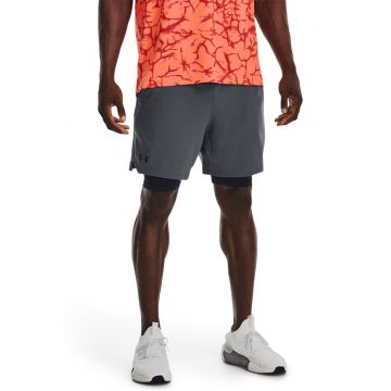 Pantaloni scurti pentru fitness Vanish - Negru/Gri inchis