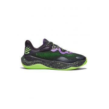 Pantofi pentru baschet Curry Splash 24 - Negru/Verde lime