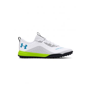 Pantofi unisex pentru fotbal Shadow Turf - Negru/Alb optic/Verde lime