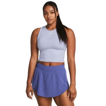 Top crop fara cusaturi pentru antrenament Train - Alb murdar