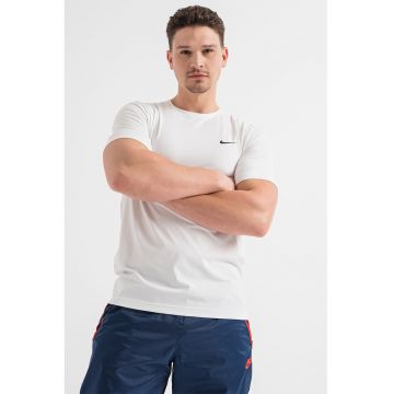 Tricou cu decolteu la baza gatului pentru fitness Hyverse - Negru/Alb optic
