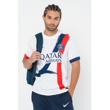 Tricou cu decolteu la baza gatului - pentru fotbal - Alb optic/Rosu vermillion/Bleumarin