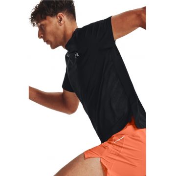 Tricou cu decolteu la baza gatului si logo - pentru alergare - Negru