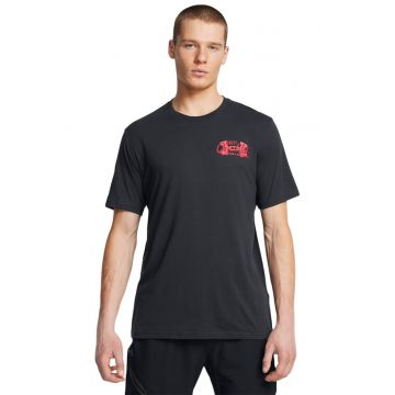 Tricou cu logo pentru fitness - Rosu/Negru