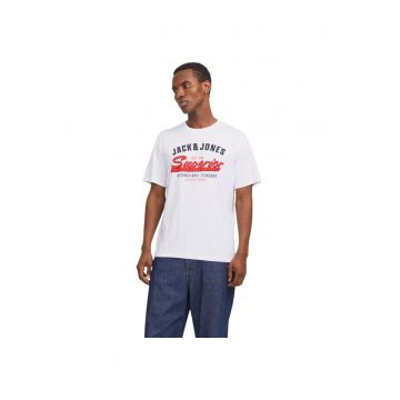 Tricou JACK &JONES Logo SS25 39196 - Alb