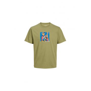 Tricou JACK &JONES Manchester Cubism 39256 - Verde