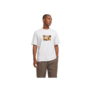Tricou JACK &JONES Vesterbro Newton Box 38136 - Alb