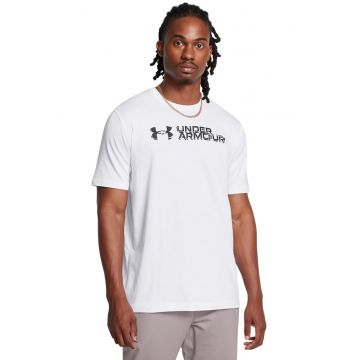 Tricou pentru fitness Sliced - Alb optic