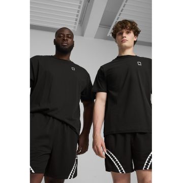 Tricou relaxed fit pentru baschet Pivot - Negru