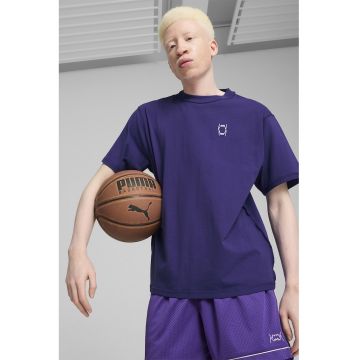 Tricou relaxed fit pentru baschet Pivot - Violet deschis
