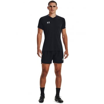 Tricou slim fit cu decolteu in V - pentru fotbal Accelerate - Negru stins