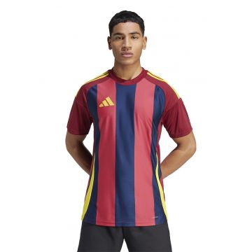 Tricou slim fit pentru fotbal Striped 24 - Rosu/Bleumarin