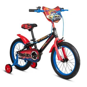 Bicicleta cu roti ajutatoare, Hot Wheels, Speed Club, 16 inch