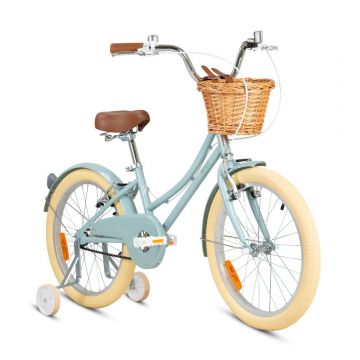 Bicicleta cu roti ajutatoare si cos, Rizz Jr, 20 inch, Gri