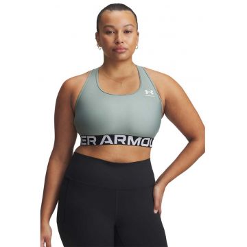 Bustiera cu decupaj pe partea din spate cu logo - pentru antrenament Authentics - Verde menta