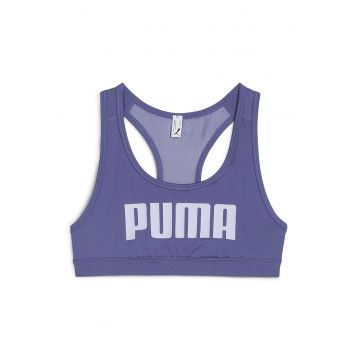 Bustiera cu spate decupat pentru antrenament 4Keeps - Alb/Violet