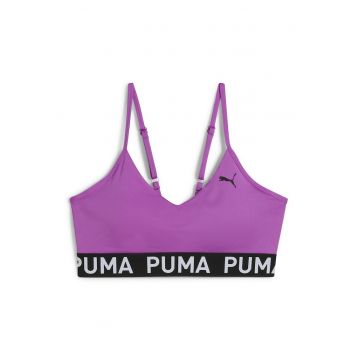 Bustiera fara sustinere metalica pentru fitness - Negru/Roz deschis