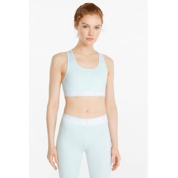 Bustiera racerback pentru fitness - Albastru pastel